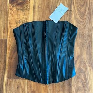 Zara leather corset